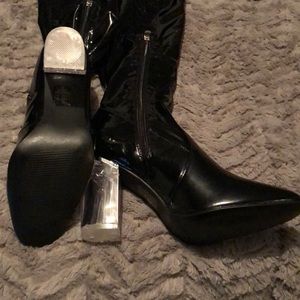 Cape Ribbon Thigh High Boots